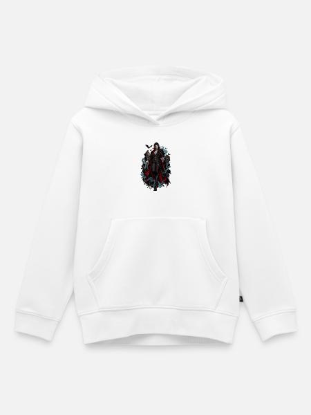 Adliger Vampir im Barockcape - Kinder Premium Organic Hoodie - Weiß