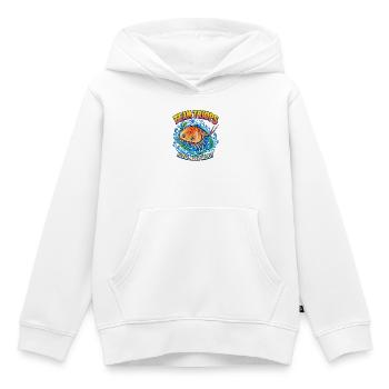 Team Triops – Klein aber Urzeit - Kinder Premium Organic Hoodie - Weiß - Vorne - AI Model Kid Female (0cm)