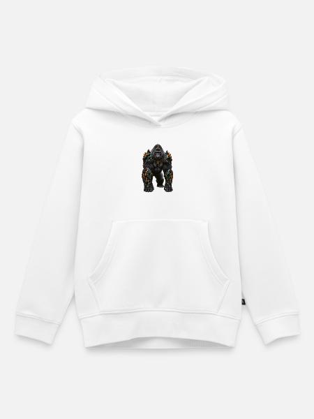 Kriegs-Gorilla Kristallrüstung - Kinder Premium Organic Hoodie - Weiß
