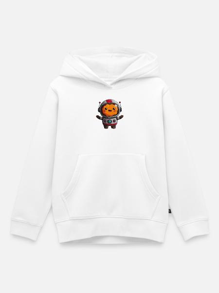 WeltraumDonut mit Astronaut - Kinder Premium Organic Hoodie - Weiß