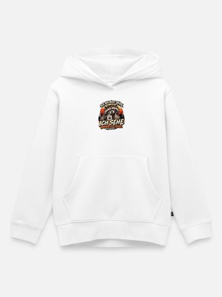 Ich bin nicht müde - Kinder Premium Organic Hoodie - Weiß