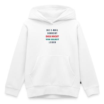 Die E-Mail schreibt sich nicht von selbst Büro - Kinder Premium Organic Hoodie - Weiß - Vorne - AI Model Kid Female (0cm)