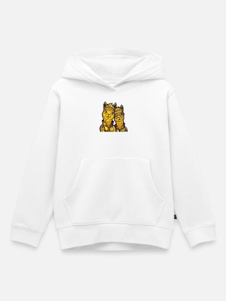 Alpaka Love Tiere - Kinder Premium Organic Hoodie - Weiß