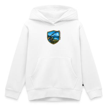 Seeangeln bei Abendlicht - Kinder Premium Organic Hoodie - Weiß - Vorne - AI Model Kid Female (0cm)