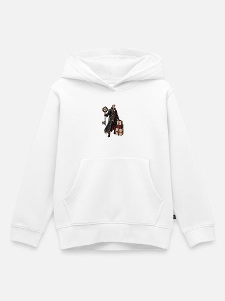 Runenmagier mit Geschenken - Kinder Premium Organic Hoodie - Weiß