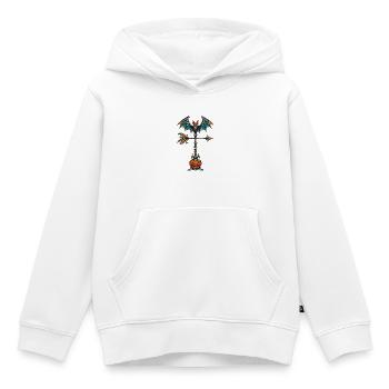 Gothic Halloween-Wetterfahne Kürbis - Kinder Premium Organic Hoodie - Weiß - Vorne - AI Model Kid Female (0cm)