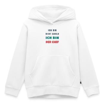 Ich Bin Nicht Schuld Ich Bin Der Chef Spruch - Kinder Premium Organic Hoodie - Weiß - Vorne - AI Model Kid Female (0cm)