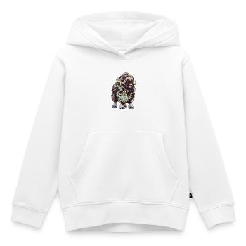Moschusochse mit Polarlicht-Frostlaterne - Kinder Premium Organic Hoodie - Weiß - Vorne - AI Model Kid Female (0cm)