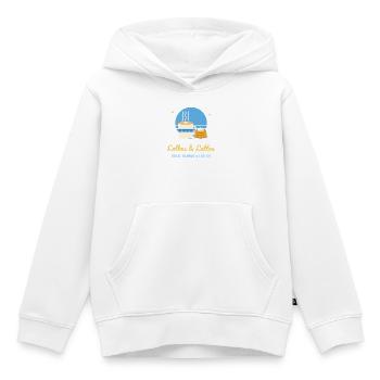 Latkes und Lattes lustiges Chanukka - Kinder Premium Organic Hoodie - Weiß - Vorne - AI Model Kid Female (0cm)