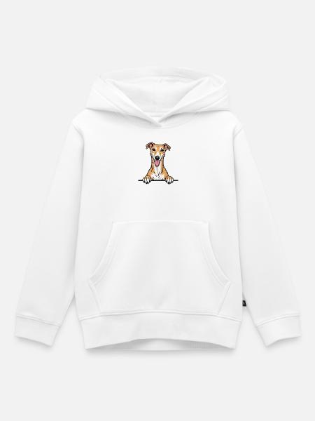 Greyhound - Kinder Premium Organic Hoodie - Weiß