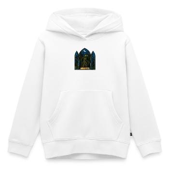 Mondbeschienener Froschmann im Buntglas - Kinder Premium Organic Hoodie - Weiß - Vorne - AI Model Kid Female (0cm)