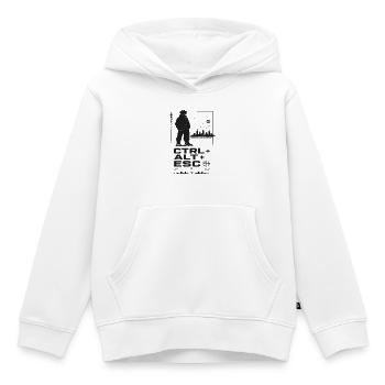 CTRL ALT ESC Skyline Retro - Kinder Premium Organic Hoodie - Weiß - Vorne - AI Model Kid Female (0cm)