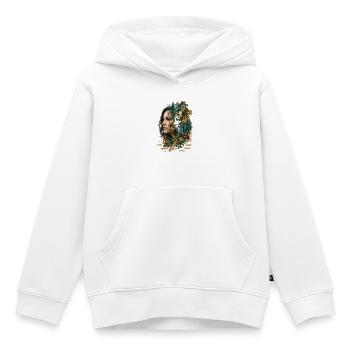 Waldporträt: Eine Verbindung zur Natur - Kinder Premium Organic Hoodie - Weiß - Vorne - AI Model Kid Female (0cm)