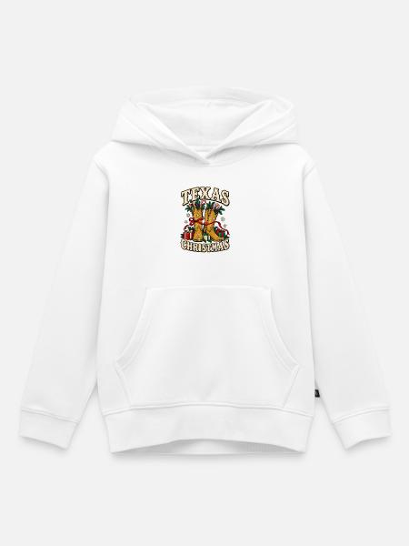 Texas Weihnachtsstiefel Motiv - Kinder Premium Organic Hoodie - Weiß