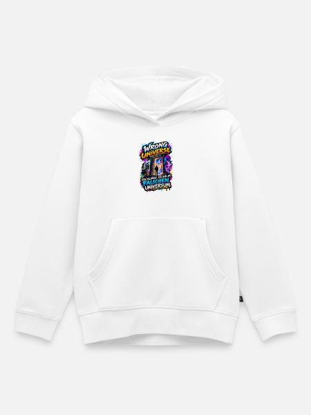 Falsches Universum Neonöffnung - Kinder Premium Organic Hoodie - Weiß