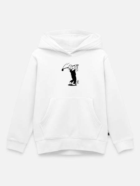 Golf - Kinder Premium Organic Hoodie - Weiß