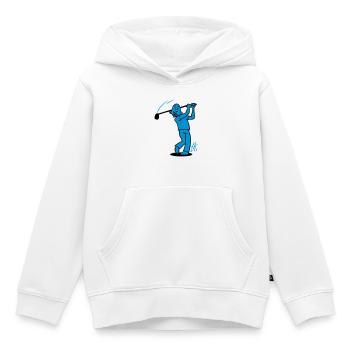 Swing into Laughter: Golf Design - Kids Premium Organic Hoodie - white - Front - AI Model Kid Female (0cm)