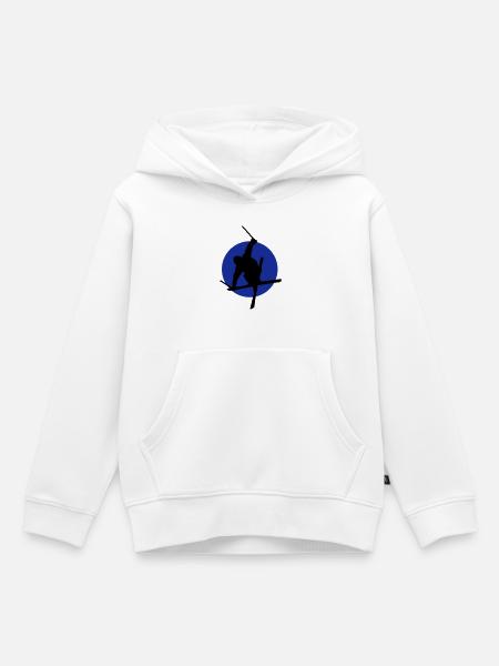 Ski Freestyler Symbol - Kinder Premium Organic Hoodie - Weiß