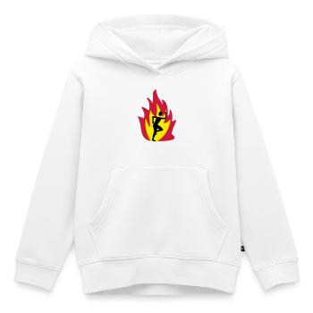 Läufer Flamme - Kinder Premium Organic Hoodie - Weiß - Vorne - AI Model Kid Female (0cm)