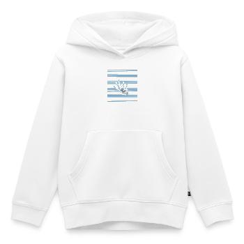 Yacht dans la mer des lignes - Sweat Premium à capuche enfant bio - blanc - Devant - AI Model Kid Female (0cm)