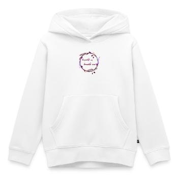 Se détendre - Sweat Premium à capuche enfant bio - blanc - Devant - AI Model Kid Female (0cm)