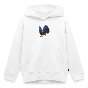 Farbiger Auerhahn mit buntem Gefieder - Kinder Premium Organic Hoodie - Weiß - Vorne - AI Model Kid Female (0cm)