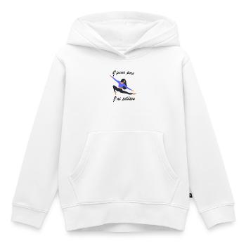 J'peux pas j'ai pilâtes - Sweat Premium à capuche enfant bio - blanc - Devant - AI Model Kid Female (0cm)