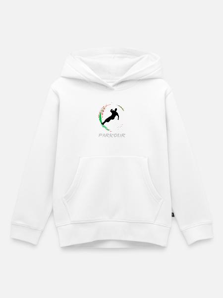 Parkour - Kinder Premium Organic Hoodie - Weiß