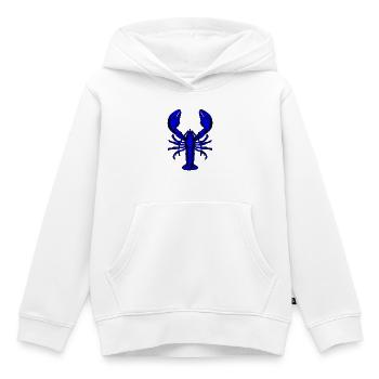 Homard bleu - Sweat Premium à capuche enfant bio - blanc - Devant - AI Model Kid Female (0cm)