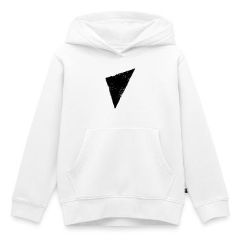 Triangle | Polygone | Triangle - Sweat Premium à capuche enfant bio - blanc - Devant - AI Model Kid Female (0cm)
