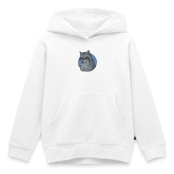 Raccoon - We wash our paws! - Kids Premium Organic Hoodie - white - Front - AI Model Kid Female (0cm)