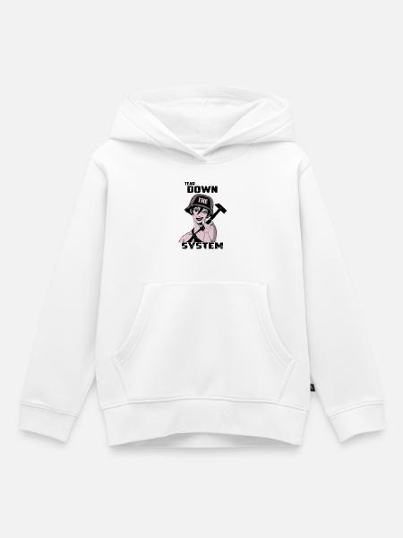 Zerstören Sie das System - Kinder Premium Organic Hoodie - Weiß
