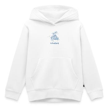 Urlaubsreif - Schildkröte mit Insel in blau - Kinder Premium Organic Hoodie - Weiß - Vorne - AI Model Kid Female (0cm)
