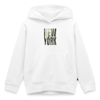 NEW YORK - Sweat Premium à capuche enfant bio - blanc - Devant - AI Model Kid Female (0cm)
