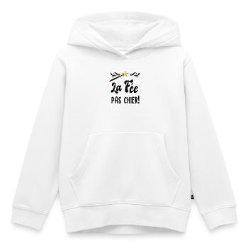 La fée pas chier! - Sweat Premium à capuche enfant bio - blanc - Devant - AI Model Kid Female (0cm)