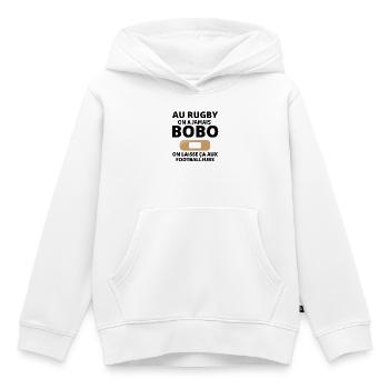 Rugby, Rugby-Sport, Rugby-Humor, Rugby-Fan - Kinder Premium Organic Hoodie - Weiß - Vorne - AI Model Kid Female (0cm)