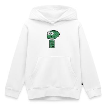 Brain USB Flash Drive - Kids Premium Organic Hoodie - white - Front - AI Model Kid Female (0cm)