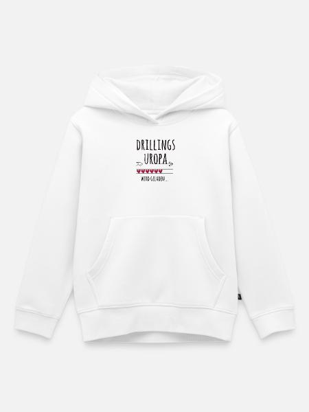 werdender Drillingsuropa Schwangerschaft Drillinge - Kinder Premium Organic Hoodie - Weiß