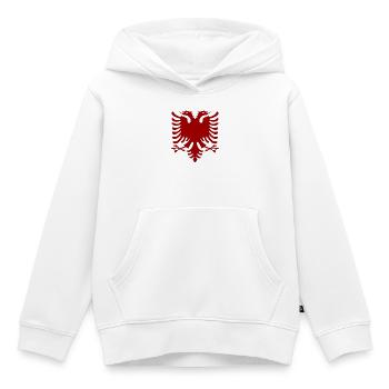 Aigle albanais - Sweat Premium à capuche enfant bio - blanc - Devant - AI Model Kid Female (0cm)