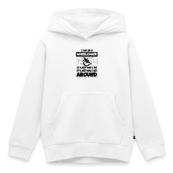 Ich bewege mich in meinem Rollstuhl * - Kinder Premium Organic Hoodie - Weiß - Vorne - AI Model Kid Female (0cm)