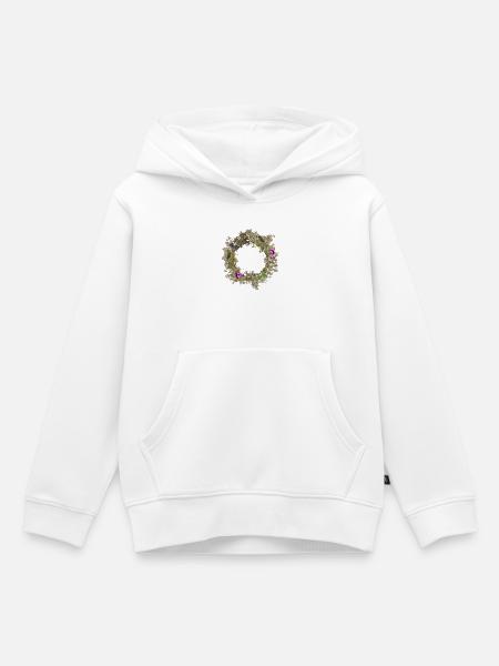 Kranz - Kinder Premium Organic Hoodie - Weiß