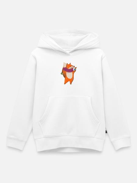 Weicher Fuchsherzschal - Kinder Premium Organic Hoodie - Weiß