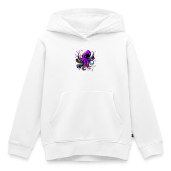 Krake - Kinder Premium Organic Hoodie - Weiß - Vorne - AI Model Kid Female (0cm)