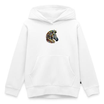 Zebra - Kinder Premium Organic Hoodie - Weiß - Vorne - AI Model Kid Female (0cm)