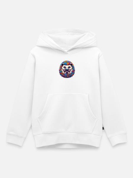 Igel - Kinder Premium Organic Hoodie - Weiß