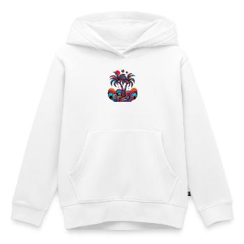 Palmen - Kinder Premium Organic Hoodie - Weiß - Vorne - AI Model Kid Female (0cm)