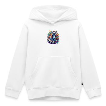 Lémurien - Sweat Premium à capuche enfant bio - blanc - Devant - AI Model Kid Female (0cm)