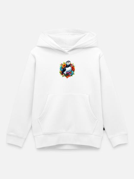 Papageitaucher - Kinder Premium Organic Hoodie - Weiß