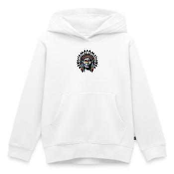 Amerikanischer Indianer Amerikanische Rote Haut - Kinder Premium Organic Hoodie - Weiß - Vorne - AI Model Kid Female (0cm)