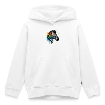 Zebra - Kinder Premium Organic Hoodie - Weiß - Vorne - AI Model Kid Female (0cm)